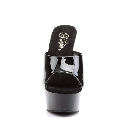 Pleaser sieviešu Delight-601 platforma, caurspīdīga (caurspīdīga (melna/melna)), 42 EU
