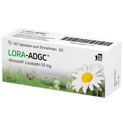 Lora ADGC® - 50 tabletes - Antialerģisks līdzeklis alerģijas simptomu, piemēram, siena drudža, niezes un ādas apsārtuma, ārstēšanai - ilgstoša iedarbība un labi panesama - Piemērots bērniem no 2 gadu vecuma