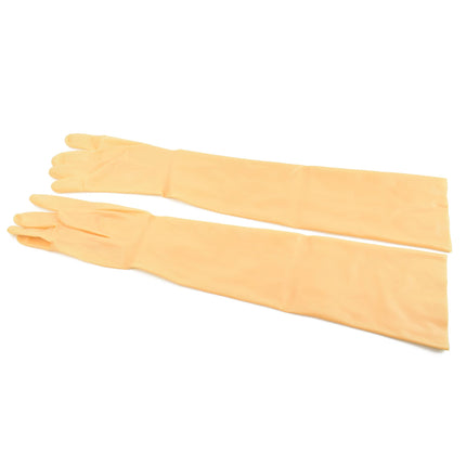 Rubberfashion garie lateksa cimdi - garie lateksa cimdi - bieza gumija - līdz augšdelmam sievietēm un vīriešiem, ādas krāsa 0,8 mm XL