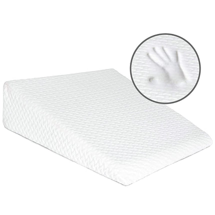 Milliard Wedge spilvens, lasīšanas spilvens gultai un dīvānam ar atmiņas putām, ērts un stingrs muguras spilvens, matrača ķīļveida spilvens, refluksa spilvens - mazgājams pārvalks (balts)