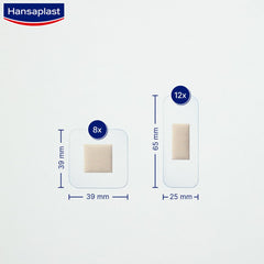 Hansaplast Aqua Protect plāksteri (20 strēmelītes), ūdensizturīgi brūču plāksteri ar īpaši spēcīgu līmi, pašlīmējošs plāksteris, kas ideāli piemērots dušošanai, peldēšanai un vannošanai.