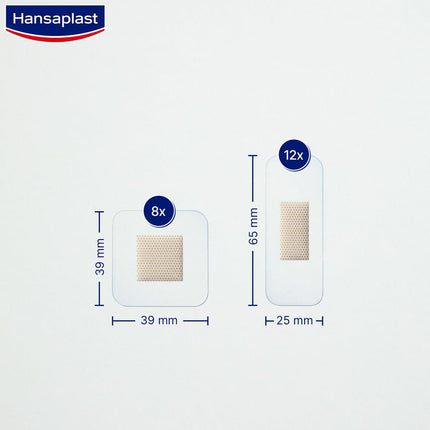 Hansaplast Aqua Protect plāksteri (20 strēmelītes), ūdensizturīgi brūču plāksteri ar īpaši spēcīgu līmi, pašlīmējošs plāksteris, kas ideāli piemērots dušošanai, peldēšanai un vannošanai.