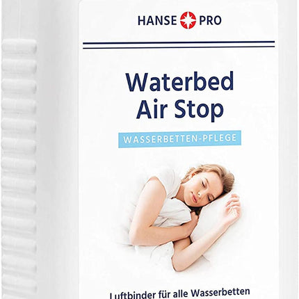 Hanse Pro Air Binder komplekts ūdensgultām, 2 x 250 ml Air Stop, 2 x 15 ml ūdensgultas putu slāpētājs | Aprūpe | Gaisa saistviela | Gaisa šķīdinātājs | Novērš gaisa troksni ūdensgultās | Burbuļu apturēšana
