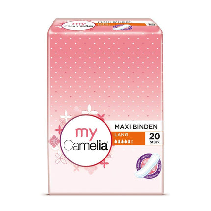Camelia Maxi ieliktņi, garie, pašlīmējošie, 5 x 20 gabali