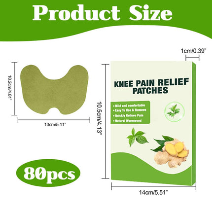 FENGQ sāpju mazināšanas plāksteris, 80 gabali sāpju mazināšanas plāksteri, plāksteri ceļa sāpju mazināšanai, vērmeles ceļa plāksteris, sāpju mazināšana, siltuma plāksteris ceļa, muguras, kakla un sāpošiem muskuļiem