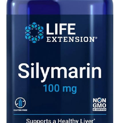 Dzīves pagarināšana - silimarīns 100 mg | Aknu veselības atbalsts un antioksidantu aizsardzība - 90 kapsulas