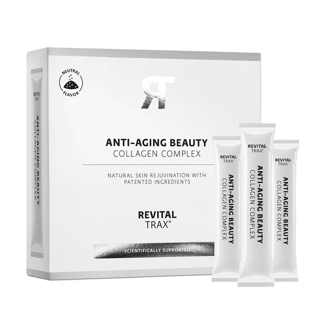 RevitalTrax pretnovecošanās skaistuma kolagēna komplekss – 5000 mg Verisol® kolagēna, kolagēna pulveris, uztura bagātinātājs ādai, matiem un nagiem, 30 paciņas