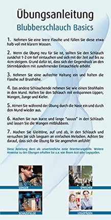 Burbuļcaurules silikona caurule balss terapijai - augstas kvalitātes Lax Vox caurule balss treniņiem un vokālajai higiēnai, kas izgatavota no platīnā cietināta silikona (caurspīdīga, 1 caurule)