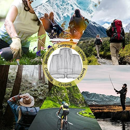 Galvas tīkls sejas sietam, 3 iepakojumi - kukaiņu aizsardzības galvas tīkls, kukaiņu aizsardzības bišu sieta galvas tīkls, izmanto pārgājieniem, kempingam, alpīnismam, makšķerēšanai, biškopībai