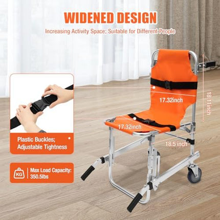 Kāpņu krēsls ar svaru 159 kg, kāpņu krēsls ar svaru 350 mārciņām, kāpņu kāpējs, EMS kāpņu pacēlājs, izgatavots no alumīnija sakausējuma, ar 2 riteņiem, ātrās palīdzības, ugunsdzēsēju evakuācijai, vecāka gadagājuma cilvēkiem un invalīdiem