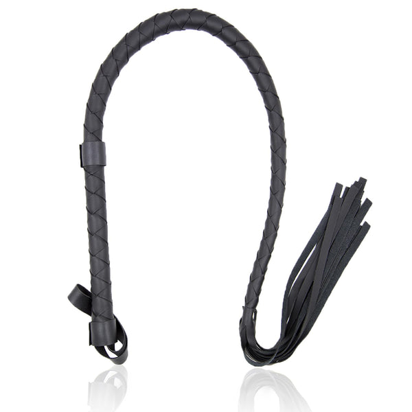 Whip Sex Hard, ādas pātaga, 85 cm bullpātaga, BDSM pātaga, SM Sex Strap Flogger zamšādas seksa rotaļlietai Cosplay (melna)