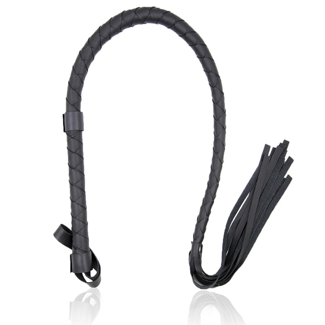 Whip Sex Hard, ādas pātaga, 85 cm bullpātaga, BDSM pātaga, SM Sex Strap Flogger zamšādas seksa rotaļlietai Cosplay (melna)