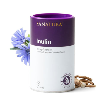 Sanatura Inulin – 250 g inulīna pulveris – vegāns un bez glutēna – aktīvās šķiedrvielas no cigoriņu saknes