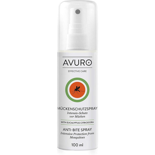 AVURO odu atbaidīšanas aerosols 100 ml, ilgstoša aizsardzība pret kukaiņiem, 100% augu izcelsmes aktīvā viela - eikalipta citrondzelzs eļļa, bez DEET