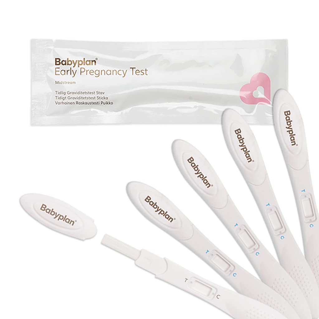 5 x grūtniecības testi Early Test Babyplan (HCG), higiēnisks grūtniecības tests 10 mSV ml (ļoti jutīgs) bērna plānošanai (99,6% precizitāte) Ļoti garš, plats un viegli lietojams