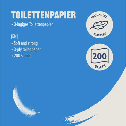 Amazon tualetes papīrs, 3 slāņu, 10 ruļļi (10 ruļļi, 1 iepakojums), 200 loksnes rullī, FSC sertificēts