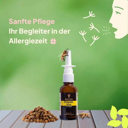 BEE&amp;YOU propolisa aerosols, deguna aerosols 30 ml propolisa ekstrakts, deguna aerosols, bērniem un pieaugušajiem, attīra degunu, bez piedevām, dabīgs, bez alkohola un bez pieraduma efekta, 33 balvas