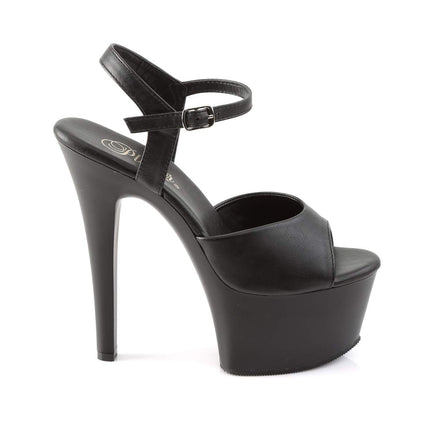 Pleaser sieviešu ASPIRE-609 vaļējas sandales, melnas (melna mākslīgā āda/melna matēta), 38 EU