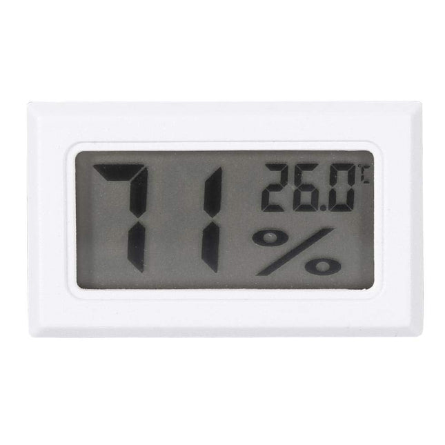 Precīzs higrometrs, digitālais LCD termometrs, iekštelpu mitruma termometrs, mini mitruma monitors, iekštelpu siltumnīcai, mājām, birojam (balts)