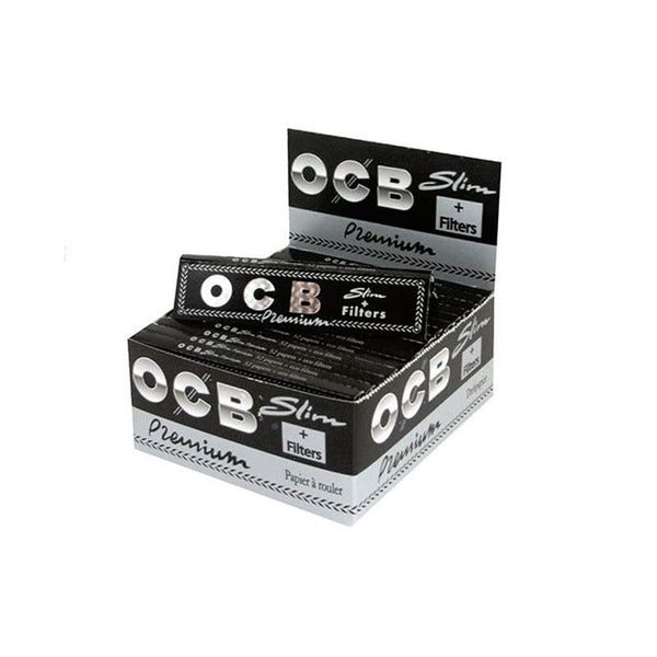 OCB Slim cigarešu papīri ar filtra uzgaļiem, 32 grāmatiņas