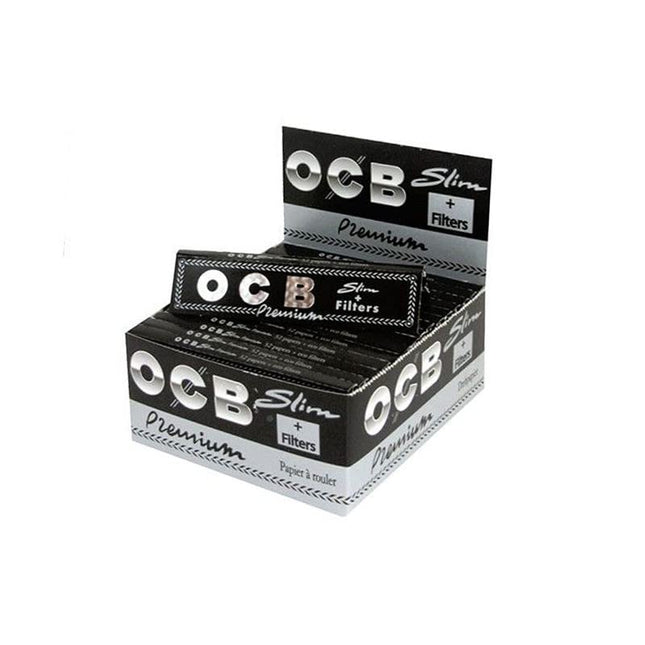OCB Slim cigarešu papīri ar filtra uzgaļiem, 32 grāmatiņas