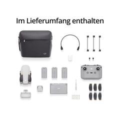 DJI Mini 2 Fly More Combo, īpaši viegls salokāms kameras drons, 3 asu stabilizators ar 4K kameru, 12 MP, 31 minūšu lidojuma laiks, trīs baterijas, OcuSync 2.0, 10 km HD video pārraide, drons iesācējiem, pelēks