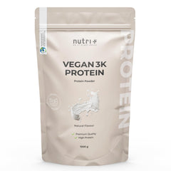 Nutri + vegāns proteīna pulveris Neitrāls bez saldinātājiem + cukura ar 85% proteīna - vegāns proteīna pulveris 1 kg nesaldināts - dabīgs proteīna pulveris