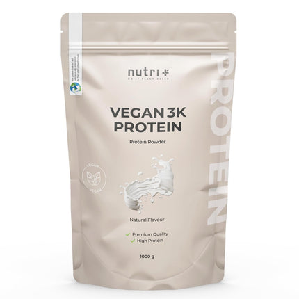 Nutri + vegāns proteīna pulveris Neitrāls bez saldinātājiem + cukura ar 85% proteīna - vegāns proteīna pulveris 1 kg nesaldināts - dabīgs proteīna pulveris