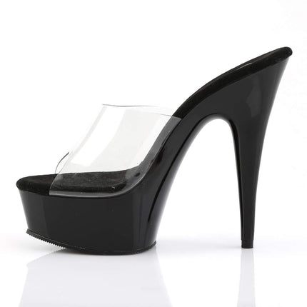 Pleaser DELIGHT-601 sieviešu sandales, caurspīdīgas, 41 EU (8 UK/11 M US)