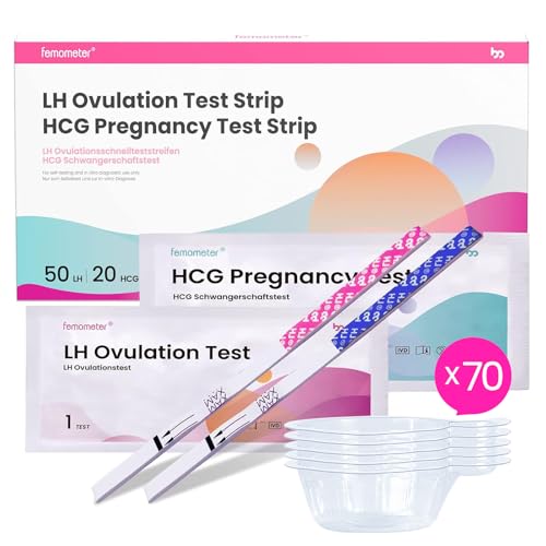 Femometrs 50 ovulācijas tests + 20 grūtniecības testi 25 mIU/ml optimāla jutība