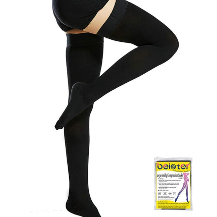 20-30 mmHg medicīniskās kompresijas zeķes sievietēm un vīriešiem, atbalsta zeķes ar slēgtiem purngaliem, pakāpenisks atbalsts varikozām vēnām, tūska