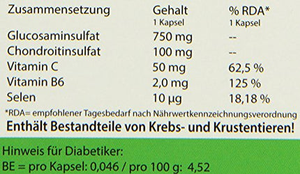 Avitale glikozamīns 750 mg + hondroitīns 100 mg kapsulas, 185 g
