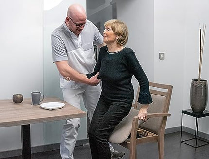 2liftu klasiskais stāvkrēsls | Stāvkrēsls ar palīglīdzekļiem | Senioru krēsls (dabīgs dižskābardis/pelēks)