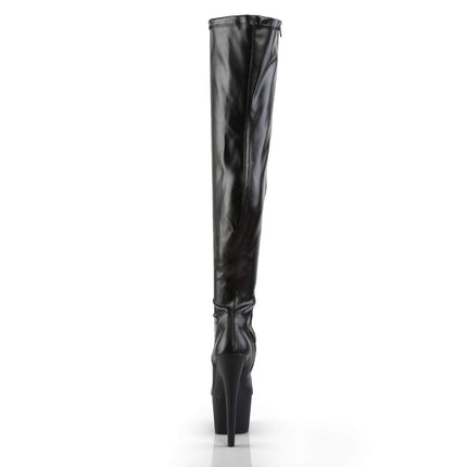 Pleaser sieviešu ADORE-3000 īsie zābaki, melni (melni (melna STR mākslīgā āda/melni matēti)