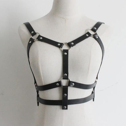 BDSMYEE ādas siksnas, BDSM apakšveļa, krūštura siksnas, seksīgs apģērbs sievietēm, dominatrix, reivs, fetiša apģērbs (F)