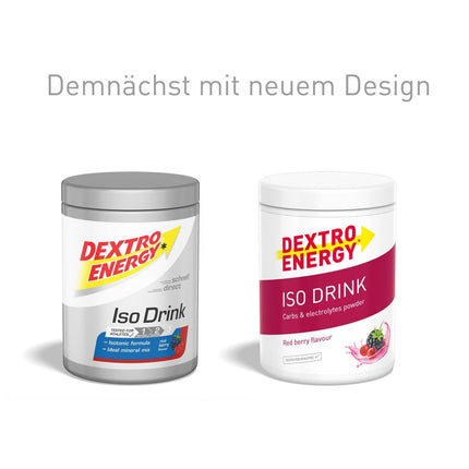 Dextro Energy, Iso Drink elektrolītu sporta dzēriena pulveris, sarkanas ogas, ar nātriju, magniju, kāliju, hlorīdu, ātrai enerģijai, 440g