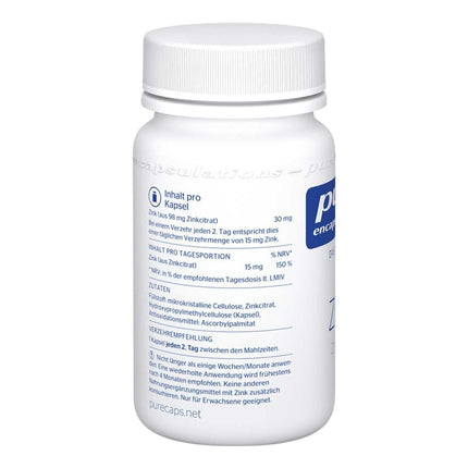 Pure Encapsulations cinka (cinka citrāts) 60 kapsulas