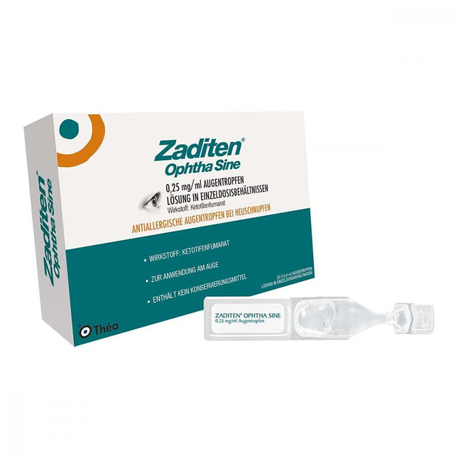 ZADITEN acu pilieni acu sine 0,25 mg/ml vienreizēja deva 20 gab.