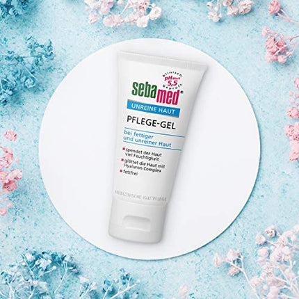 Sebamed Impure Skin Care Gel, izlīdzina ādu ar hialurona kompleksu, nomierina un kopj netīru un taukainu ādu, saturs 50 ml (1 iepakojums)