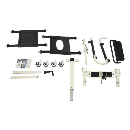 Pacienta pacēlāja pārvietošanas krēsls, pacienta pacēlājs mājām un automašīnai, regulējams sēdekļa augstums 35-70 cm, kravnesība 120 kg, piemērots cilvēkiem ar ķermeņa platumu mazāku par 18,5 collām
