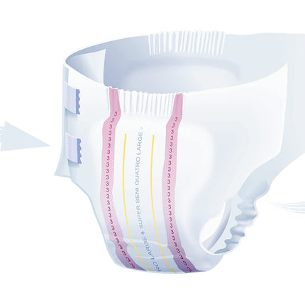 Super Seni Quatro - liels izmērs - 4200 ml - PZN 03151082 (6 x 10 gabali)