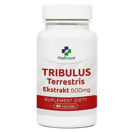 Tribulus Terrestris muskatzirņu ekstrakts 500 mg 60 kapsulas Potences libido Testosterons Ieteicamā deva - 1 kapsula dienā