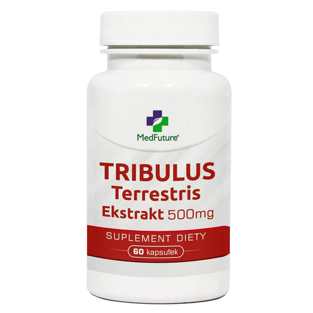 Tribulus Terrestris muskatzirņu ekstrakts 500 mg 60 kapsulas Potences libido Testosterons Ieteicamā deva - 1 kapsula dienā