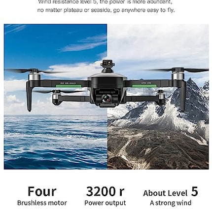 LUXWALLET Ai-Fly² GPS profesionāls drons - šķēršļu noteikšana - 4K kamera + tālummaiņa - stabilizators - 5G WiFi FPV - 1,2 km diapazons - 2x akumulators