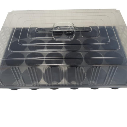 Quickpot stabila audzēšanas paplāte ar 24 stādīšanas caurumiem + apakštasīti + vāka aizsargapvalku QP-24R