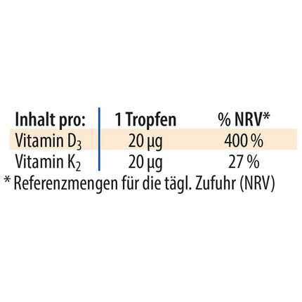 Dr. Jacob's D3 K2 vitamīna eļļas pilieni | Uztura bagātinātājs kauliem¹ un imūnsistēmai² | Augsta biopieejamība | D3 un K2 vitamīnu eļļa | 20 ml | veģetārietis