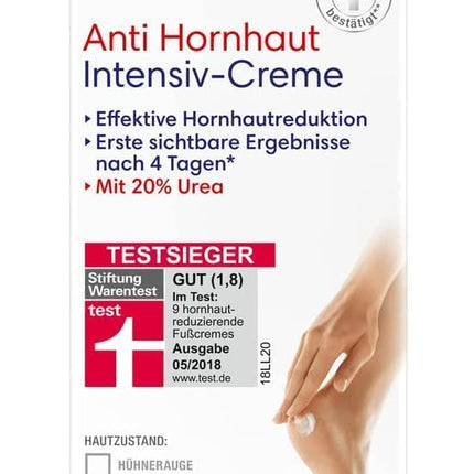 Hansaplast Anti Callus Intensive Cream (75 ml), pēdu krēms sacietējumu noņemšanai, mitrinošs sacietējumu krēms ļoti sausai ādai ar urīnvielu