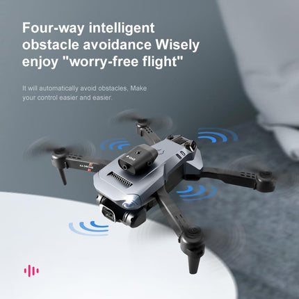 Salokāms kvadrokoptera drons, K6 FPV RC kvadrokopters ar 1080P 4K HD dubulto kameru, 15 minūšu lidojuma laiks, inteliģenta planēšana un šķēršļu apiešana, 50x tālummaiņas Wi-Fi drons