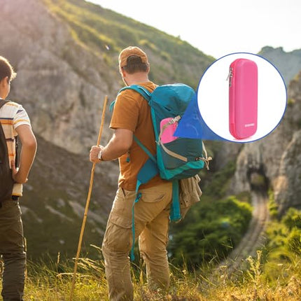 YOUSHARES insulīna dzesēšanas soma - TSA EVA maciņš insulīna pildspalvai, EpiPen, insulīnam un citiem diabēta piederumiem - mini medikamentu dzesētājs ceļojumiem, maza izolēta soma ar 2 ledus paciņām (sarkana)