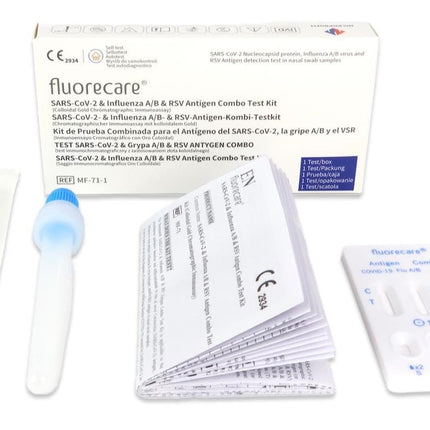 fluorecare SARS-CoV-2, gripas A/B un RSV kombinētais eksprestests, koronavīrusa eksprestests